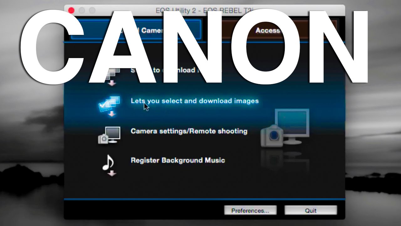 cannon t3i software for mac